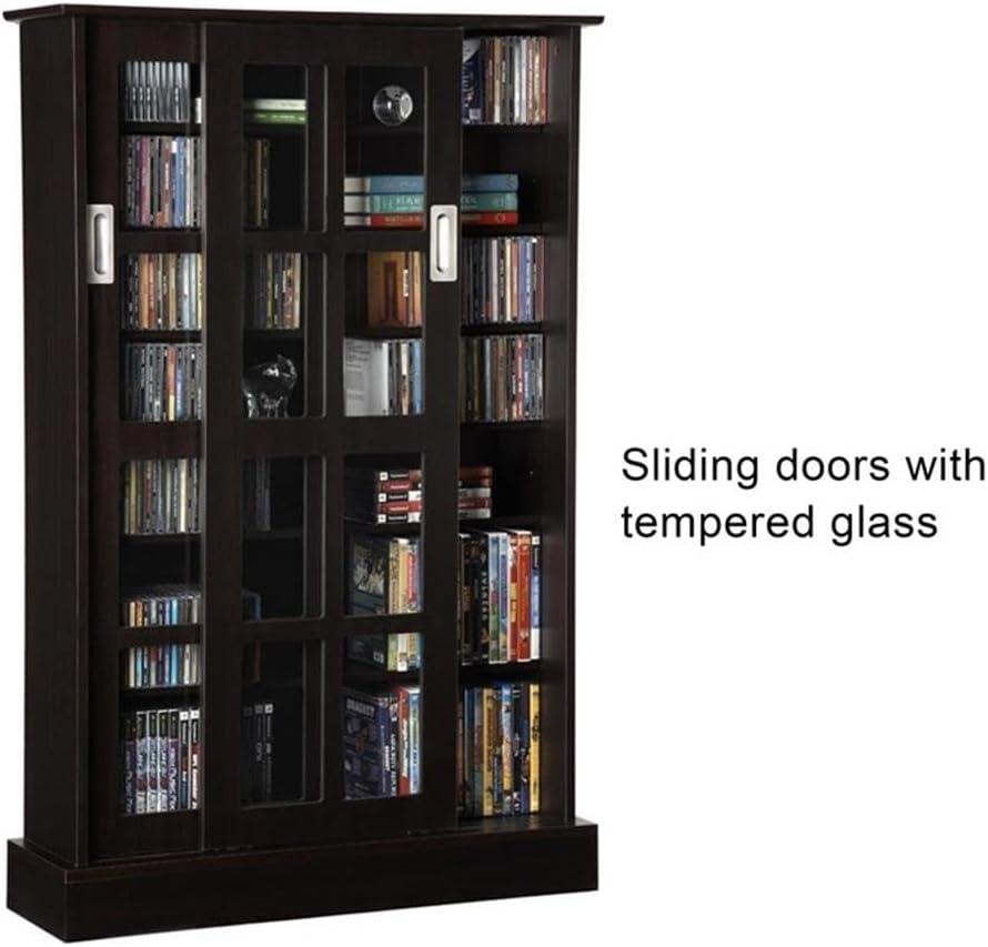 Windowpane Cabinet Media Storage Espresso 49" - Atlantic