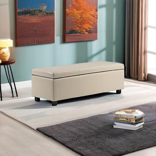 Simpli Home Avalon Large Storage Ottoman Bench