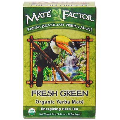 Mate Factor Fresh Green Organic Yerba Mate - Case of 6 - 24 Bags