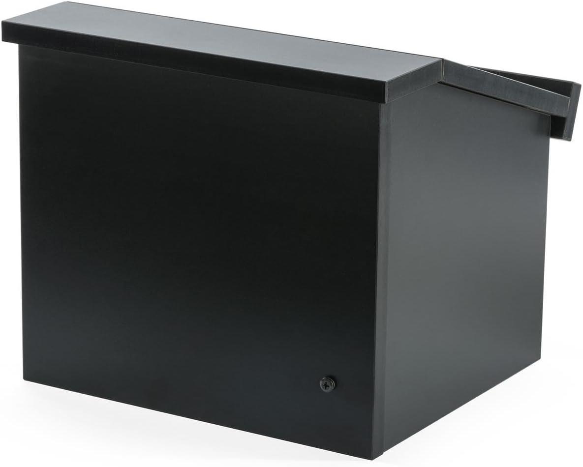 12.6" Black Portable Folding Tabletop Podium with Storage