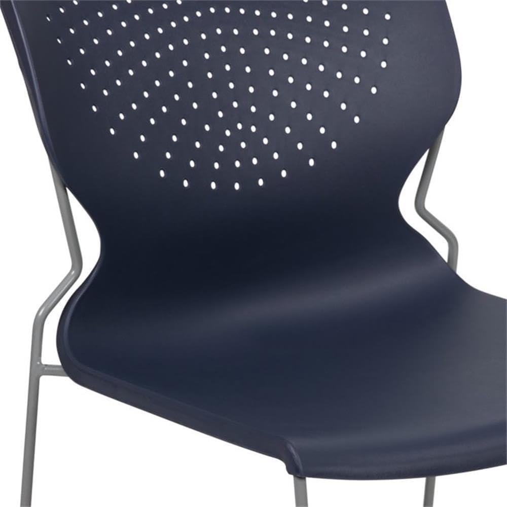 Everleigh 661 lb. Capacity Full Back Stack Chair with Powder Coated Frame