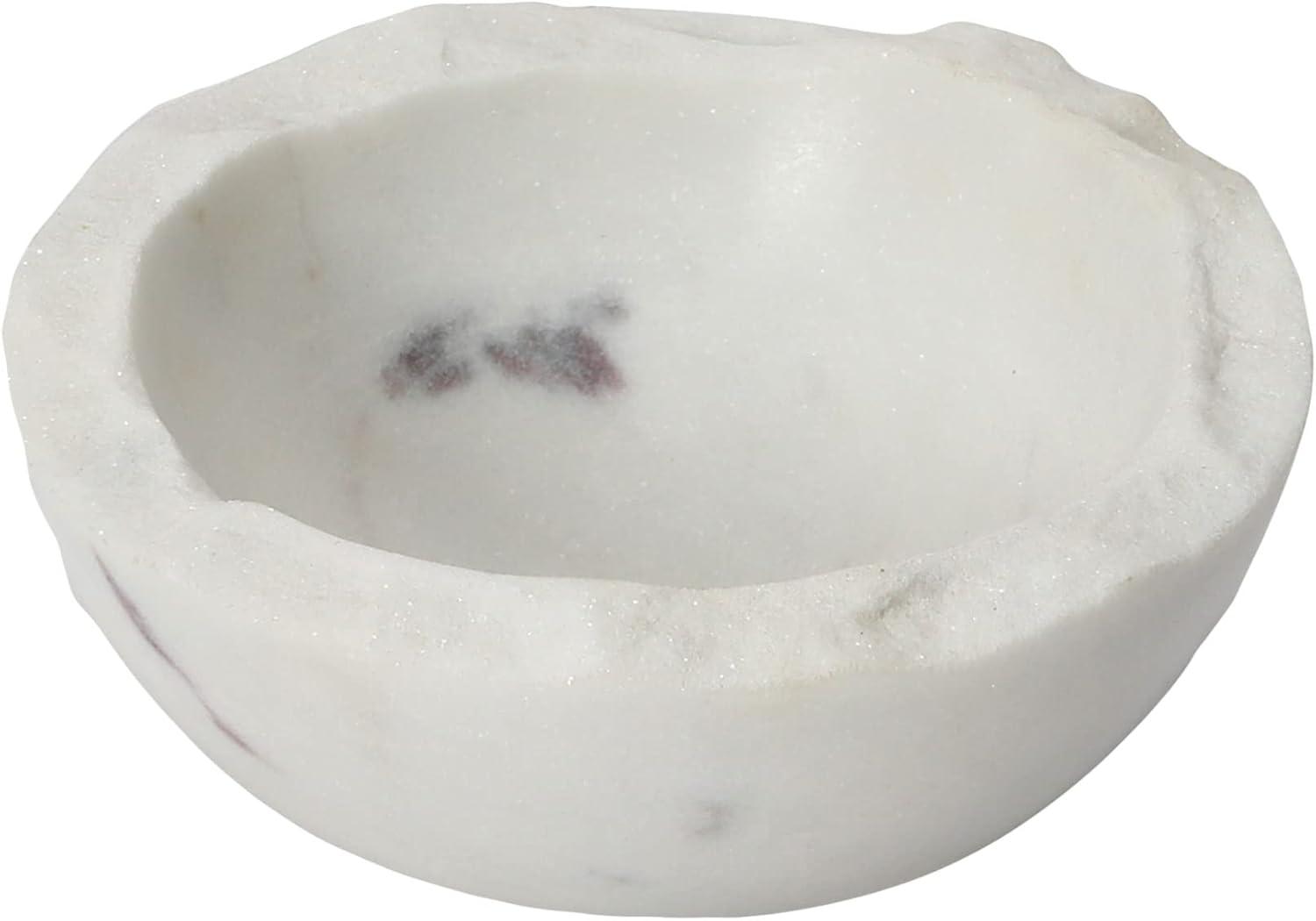 Bloomingville Bloomingville Marble Bowl with Raw Edge, White