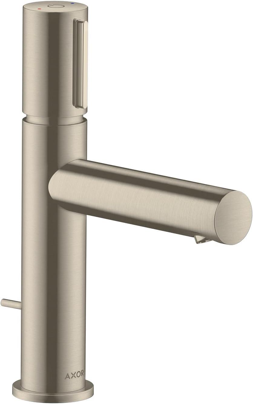 Brushed Nickel Modern Single Hole Bathroom Faucet