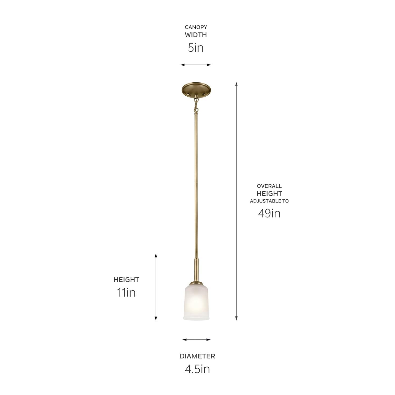 Natural Brass Mini Pendant with Clear Glass Shade
