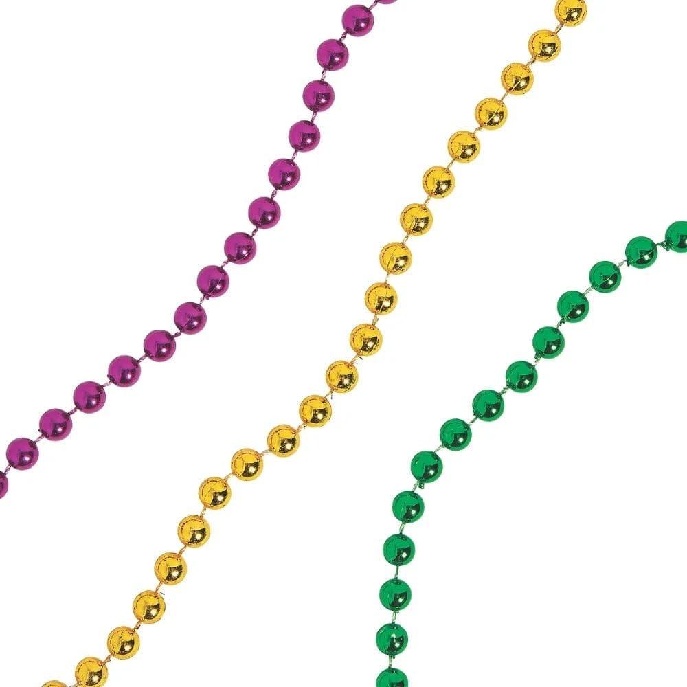 Fun Express Bulk Mardi Gras Beaded Necklace Assortment - 1000 Pc., Mardi Gras, Jewelry, 1000 Pieces