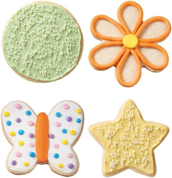 Colorful Plastic Comfort Grip Cookie Cutter Set, 4 Pieces