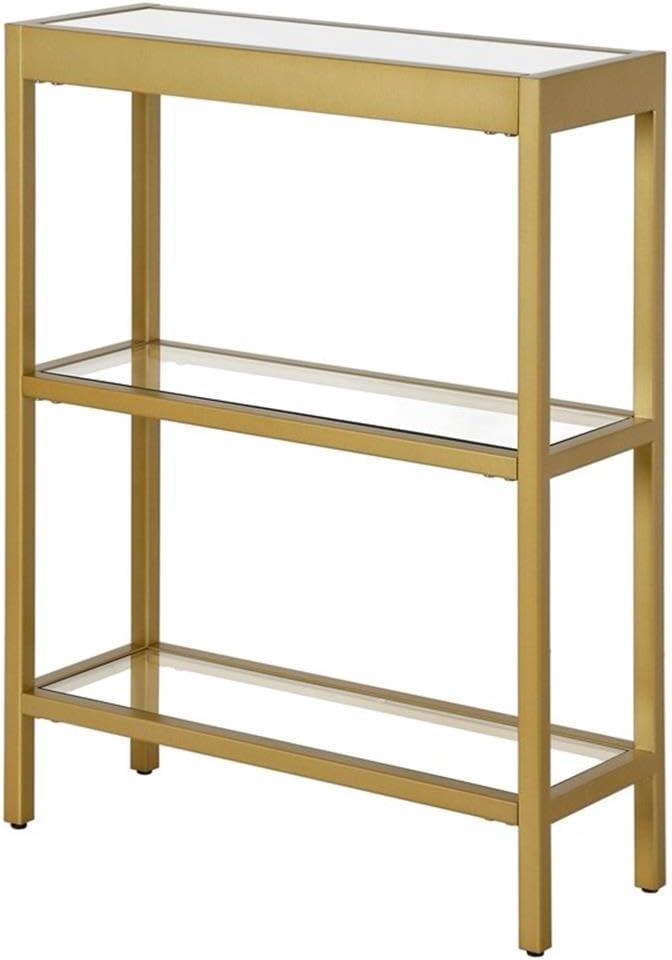 22 in. Brass Finish Console Table - Henn&Hart