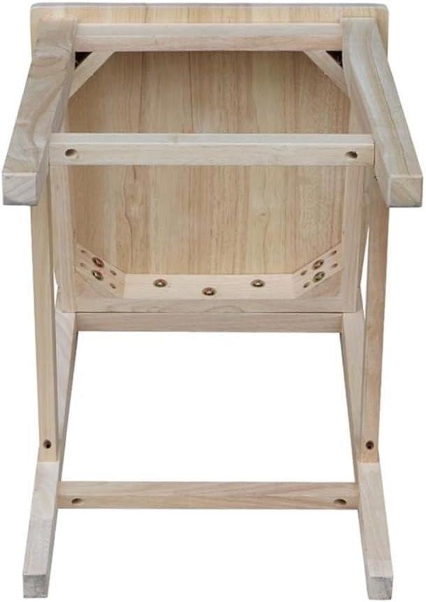 International Concepts Wood Slat Back Aspen Counter Height Panel Stool - Unfinished - 24" Seat Height