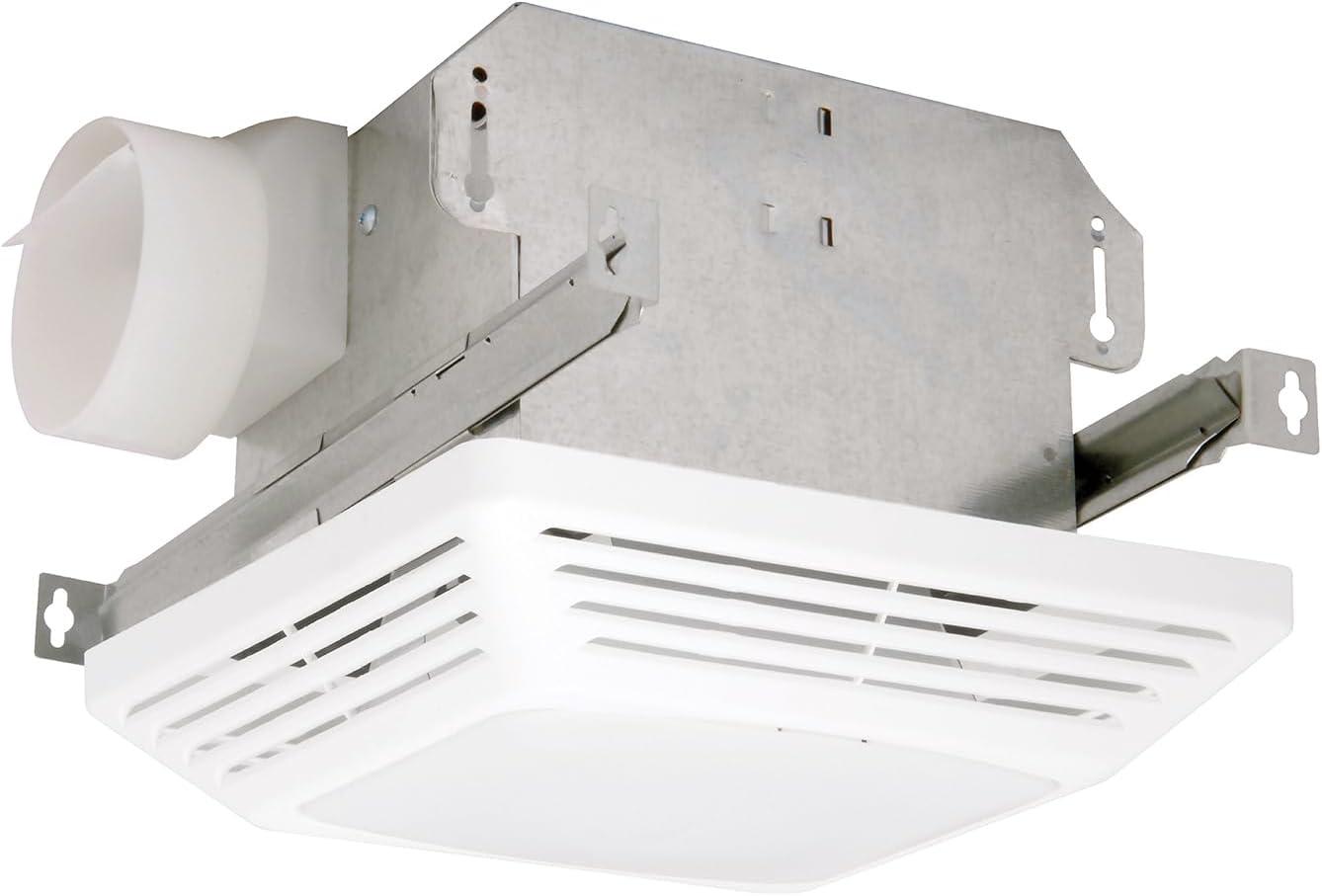 Air King ASLC Series ASLC70 Exhaust Fan with Light, 1.6 A, 120 V, 70 cfm Air, 4 sones, 4 in Duct, White