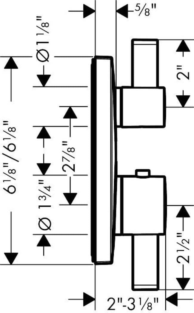 Modern Wall-Mounted Lever Shower Trim in Brushed Bronze