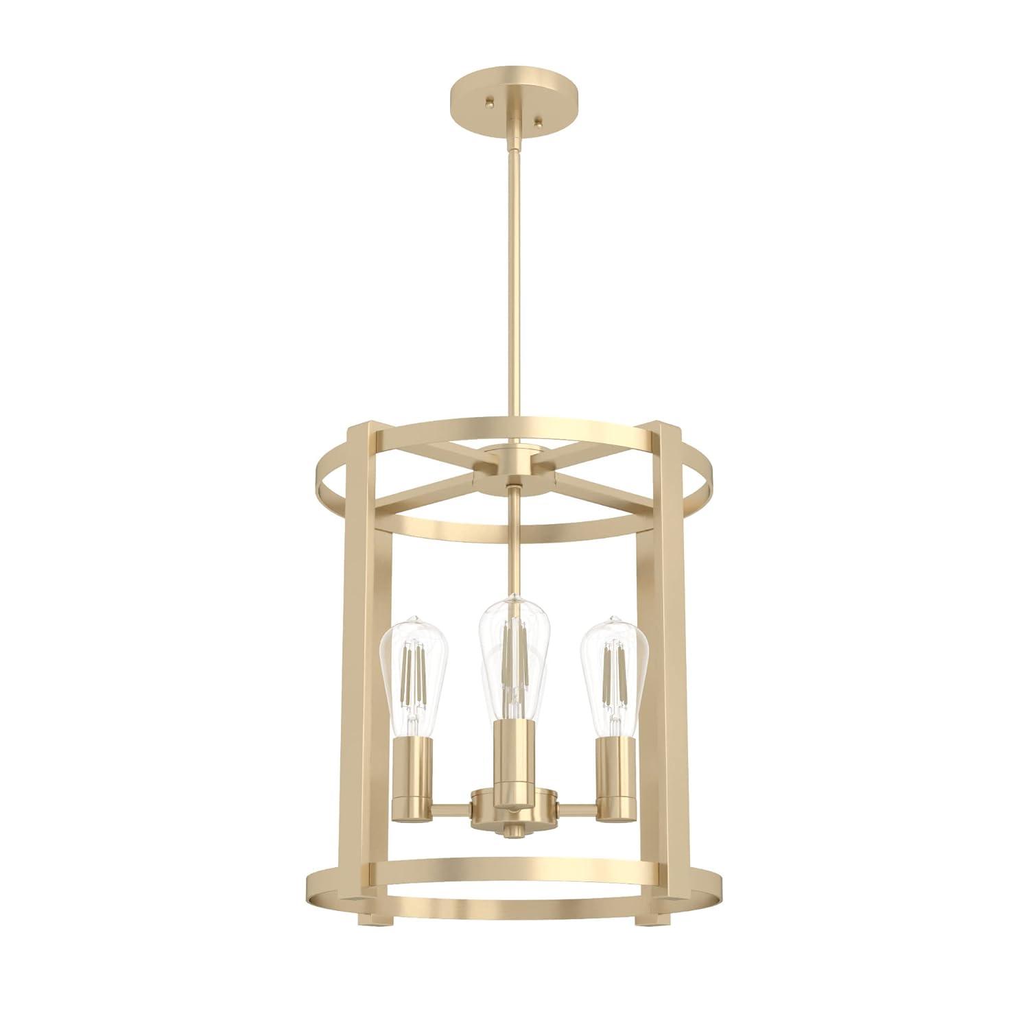 19959-Hunter Fans-Astwood 4-Light Lantern Chandelier in Caged Style-16 Inches Wide by 25.5 Inches High-Alturas Gold Finish