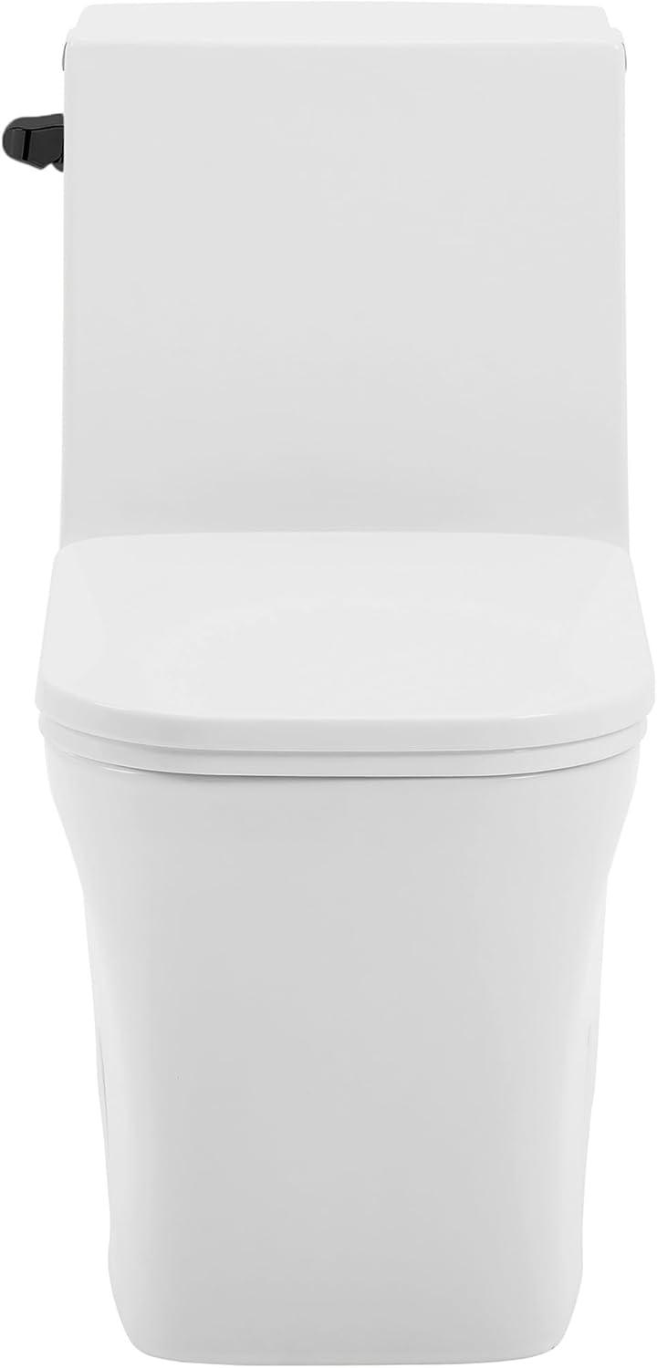 Concorde One-Piece Square Toilet Side Flush, Black Hardware 1.28 gpf