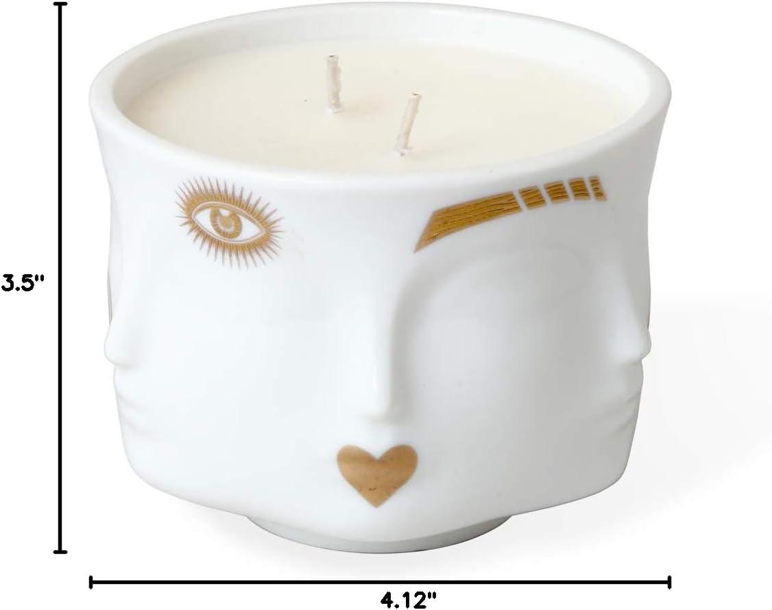 Muse Gilded Scented Designer Candle with Ceramic Holder