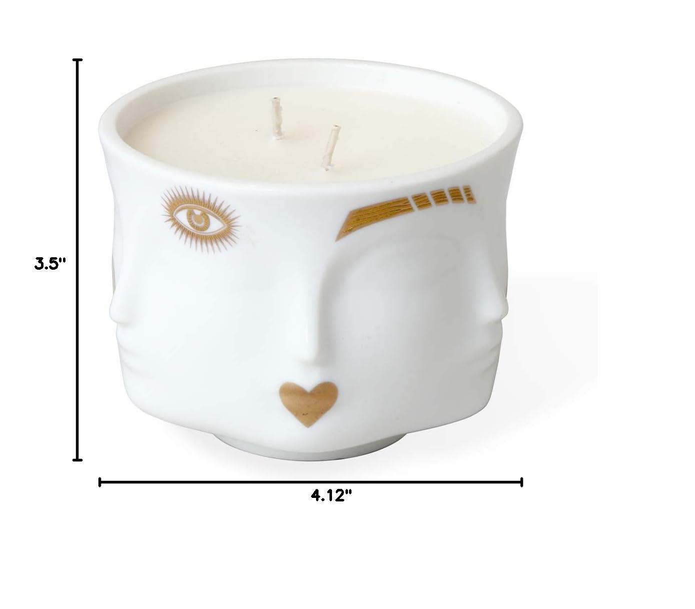 Jonathan Adler Muse Gilded Scented Designer Candle with Ceramic Holder