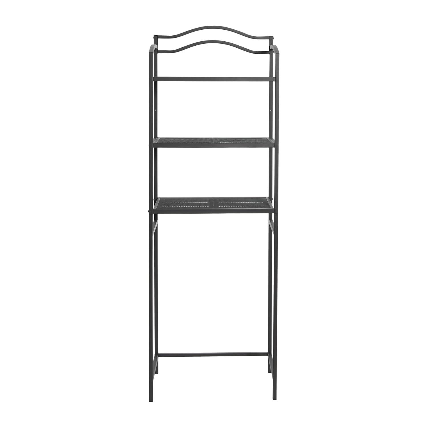 3-Tier Metal Over the Toilet Bathroom Storage Shelf, Gray