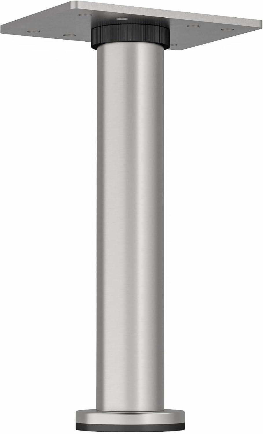 BORSA 6" Stainless Steel Round Furniture Leg with Leveling Glide