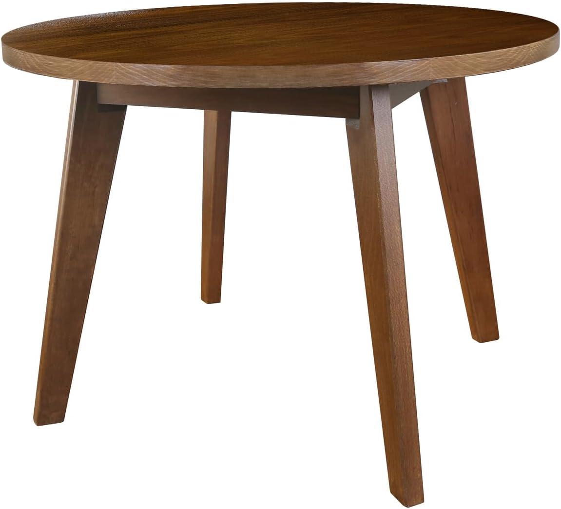 Genuine 24" Round Coffee Table with Solid American Gum - Walnut