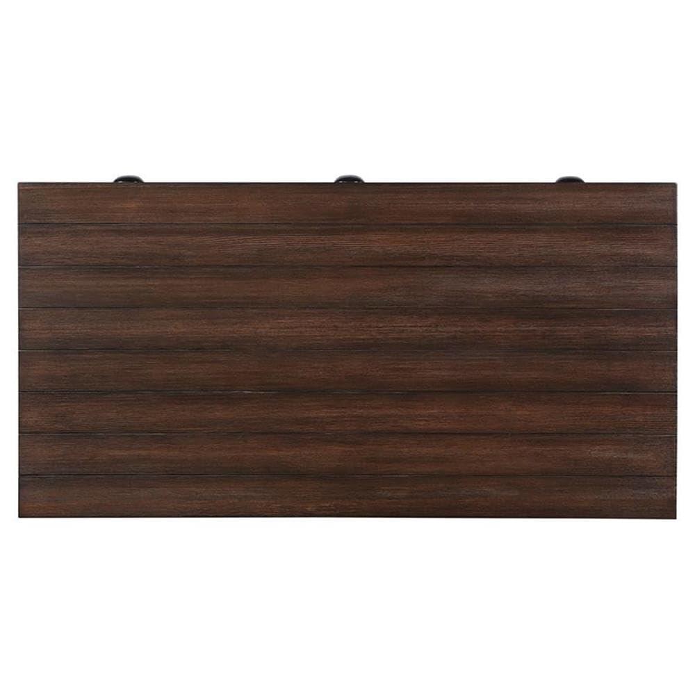 ACME Gorden Writing Desk in Espresso Oak and Antique Black