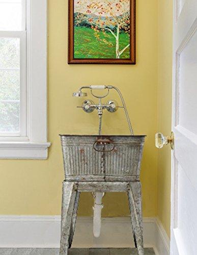 Gray Galvanized Metal Beverage Tub on Stand, 32-inch Height