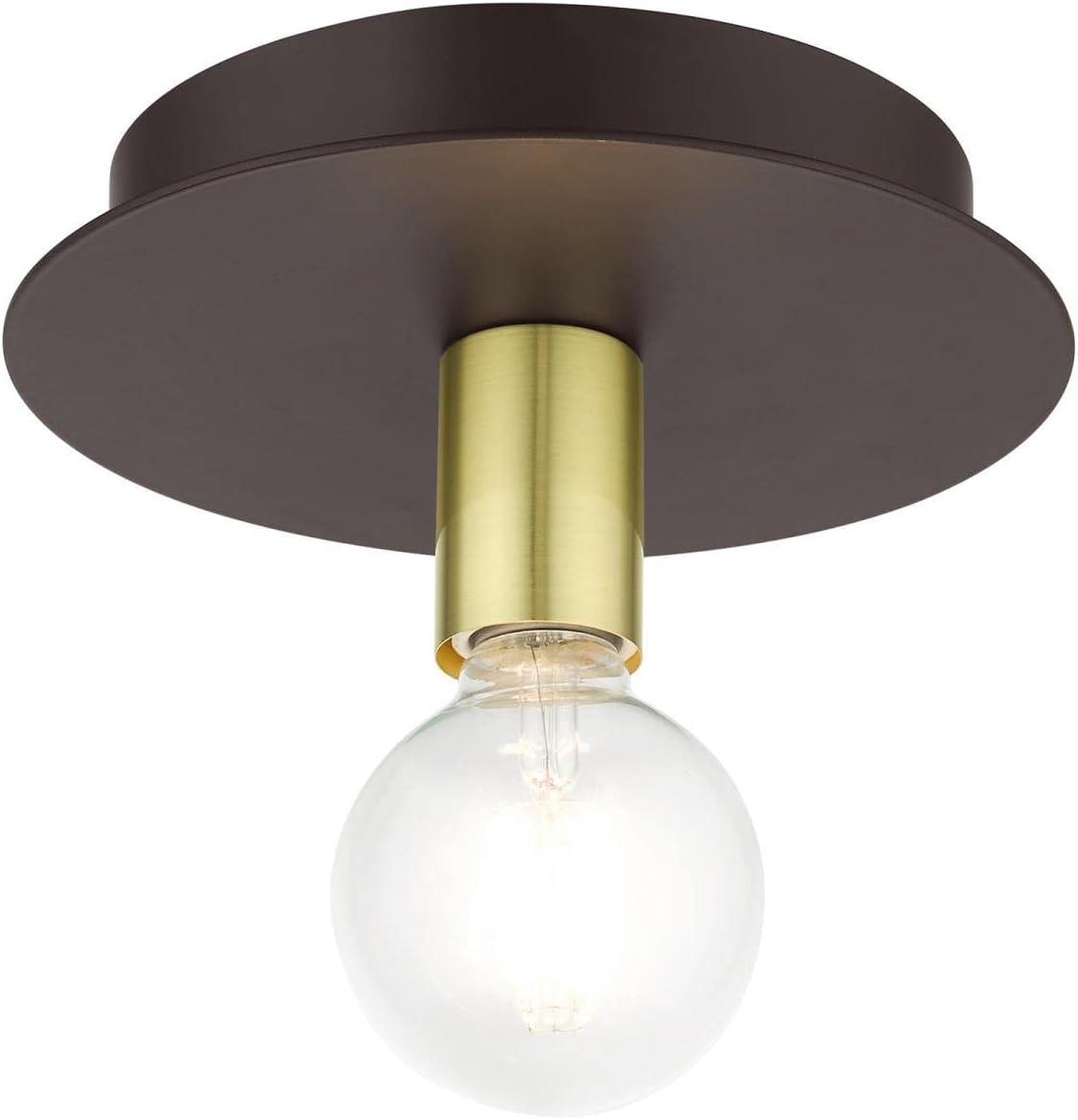 Livex Lighting Hillview 1 - Light Flush Mount in  Bronze