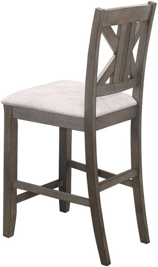 Coaster Farmhouse 7-Piece Wood Counter Height Dining Set in Gray