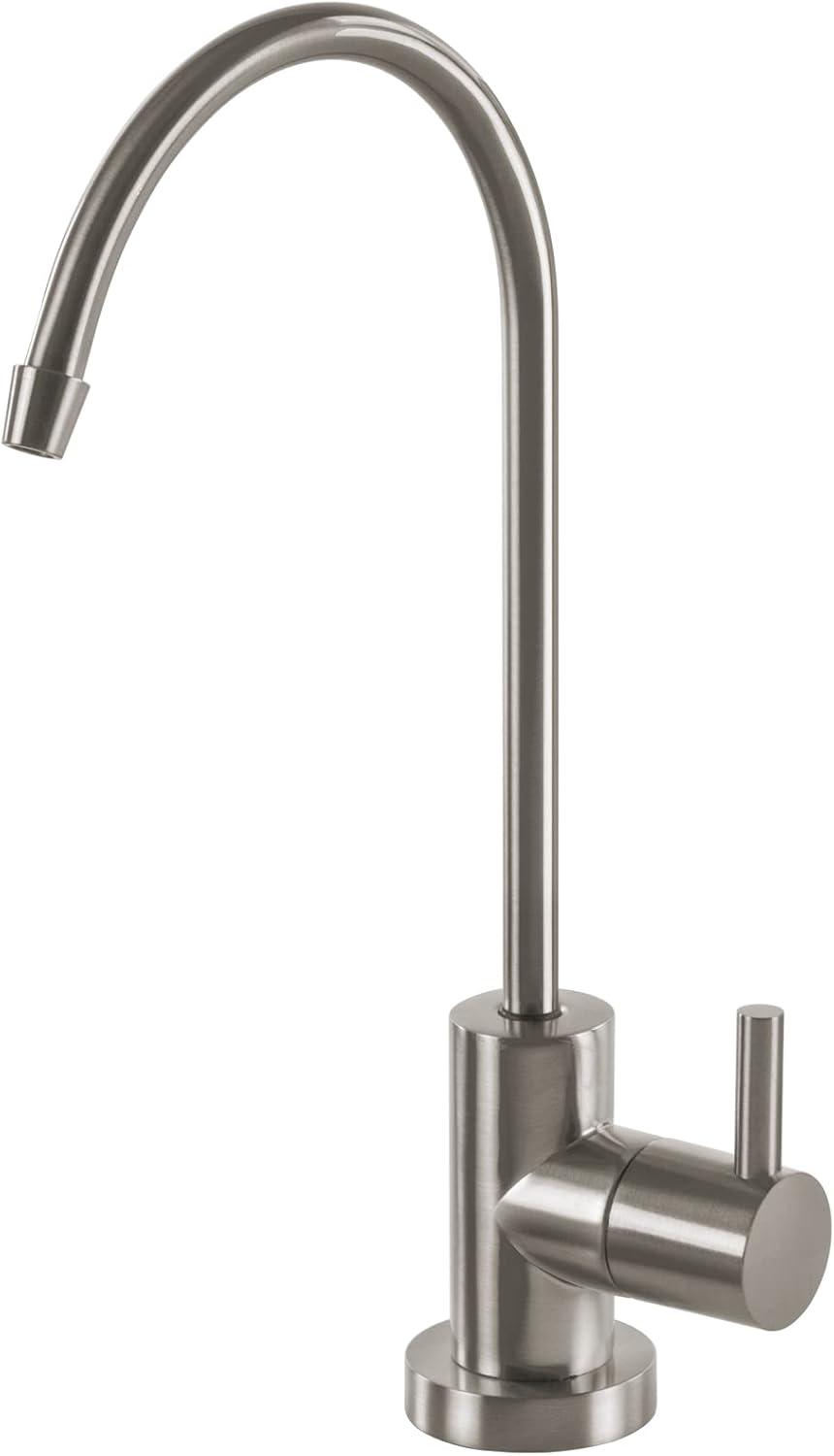 Brushed Nickel High-Arc Modern Water Filter Faucet