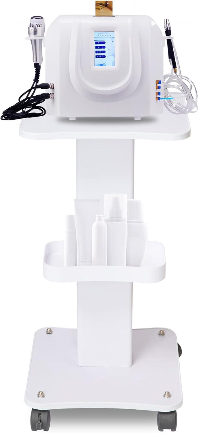 White Aluminum Alloy Salon Spa Trolley with Swivel Wheels