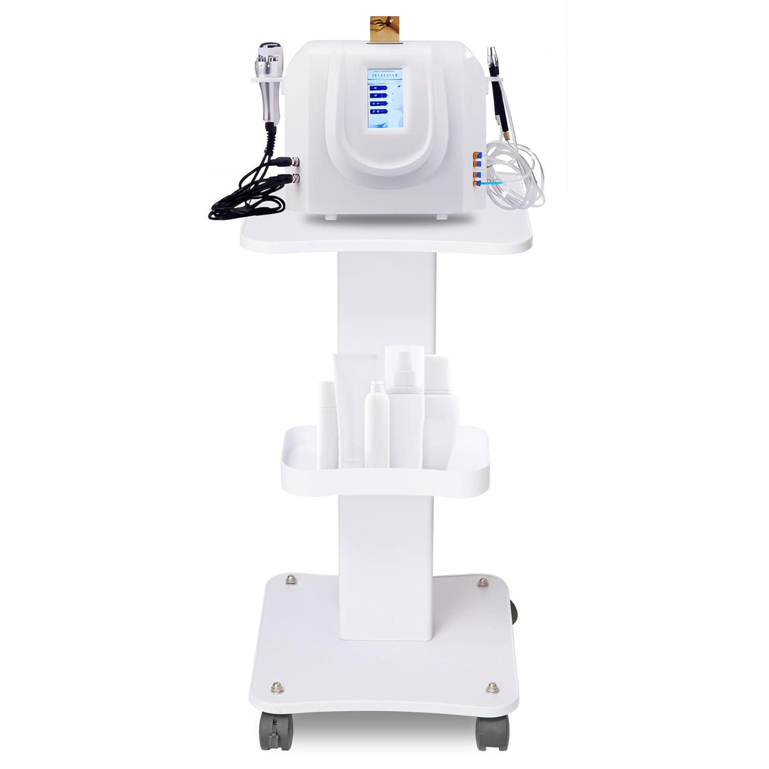 White Aluminum Alloy Salon Spa Trolley with Swivel Wheels