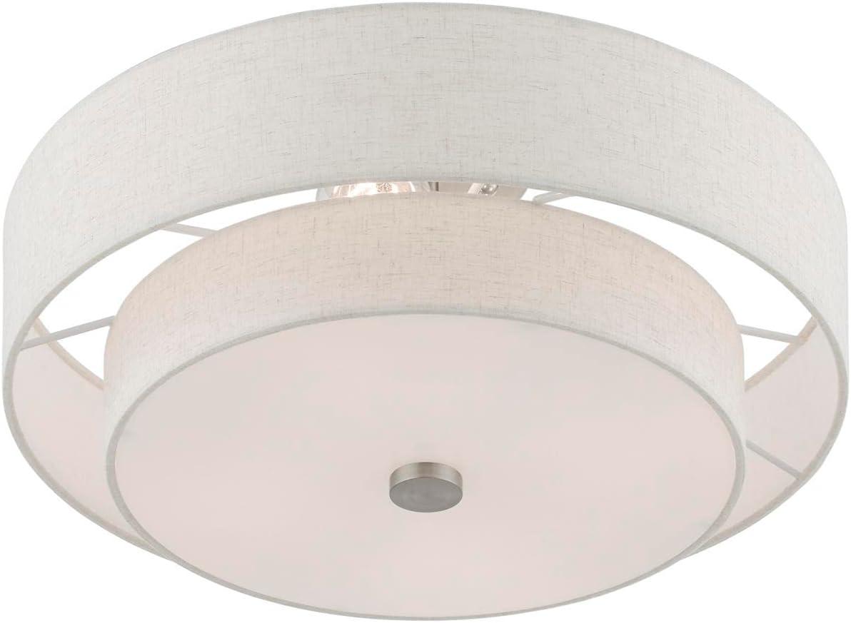 Livex Lighting Claremont 4 - Light Semi-Flush Mount in  Brushed Nickel