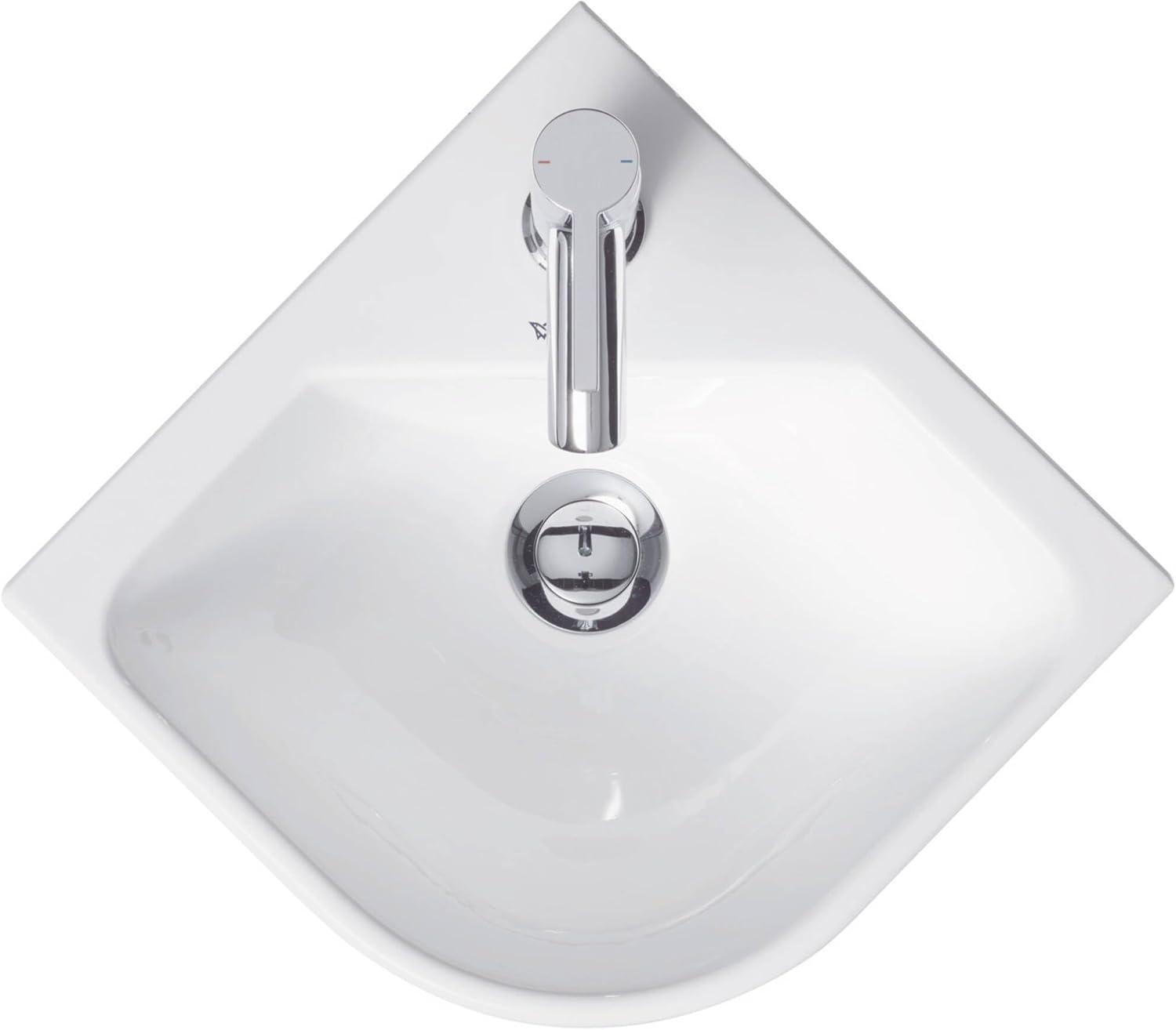 Duravit 072243 Me By Starck 13-3/4" Corner Lavatory Sink - White