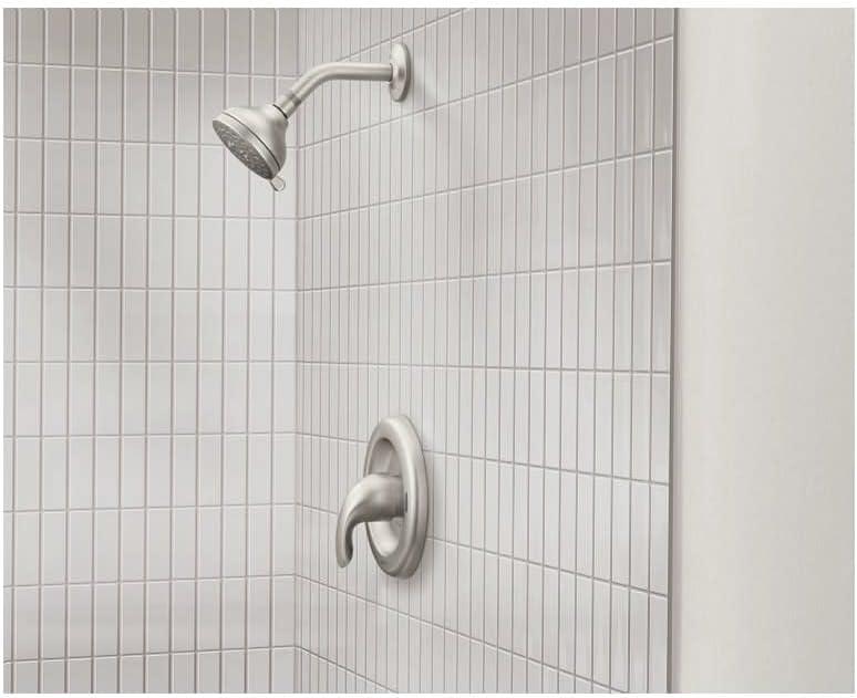 Brushed Nickel Wall Mounted Tub and Shower Faucet