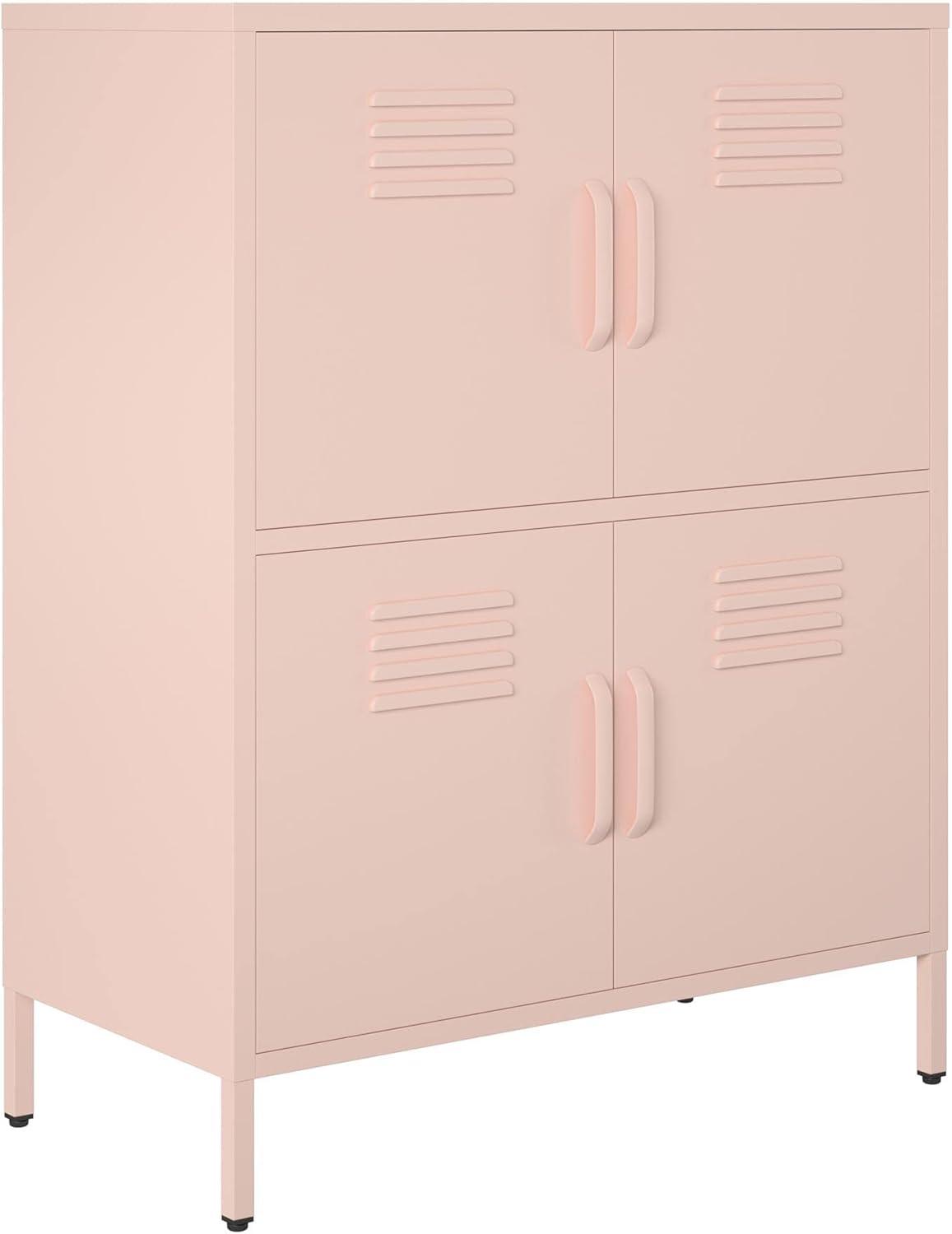 RealRooms Shadwick 4 Door Metal Locker Storage Cabinet