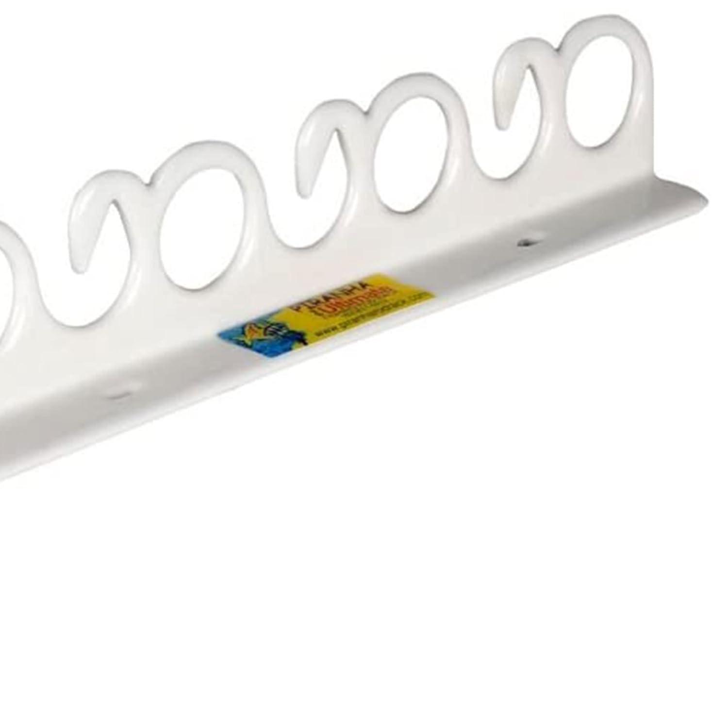 Piranha FD011 Original Vinyl Coated Steel Indoor Outdoor Compact Overhead and Wall Mount Fishing Rod Rack with Installation Hardware, Holds 11 Rods