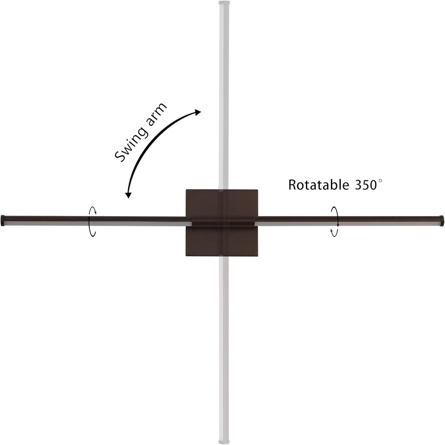 JONATHAN Y Makena 16.25" Modern Minimalist Dimmable Integrated LED Metal Wall Sconce, Oil Rubbed Bronze