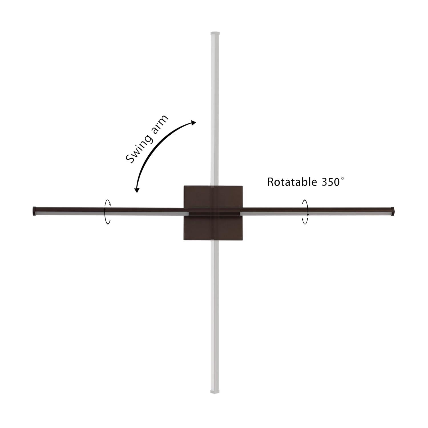 JONATHAN Y Makena 16.25" Modern Minimalist Dimmable Integrated LED Metal Wall Sconce, Oil Rubbed Bronze