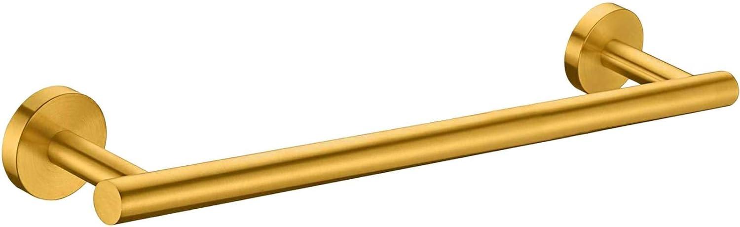 Brushed Gold 18-Inch Stainless Steel Wall Mounted Towel Bar