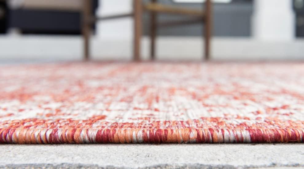 Unique Loom Outdoor Traditional Timeworn Geometric Woven Area Rug