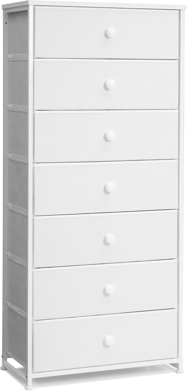 Crestlive Products 7 Drawers dresser for bedroom Chest Furniture Storage Tower Organizer Unit for Bedroom White