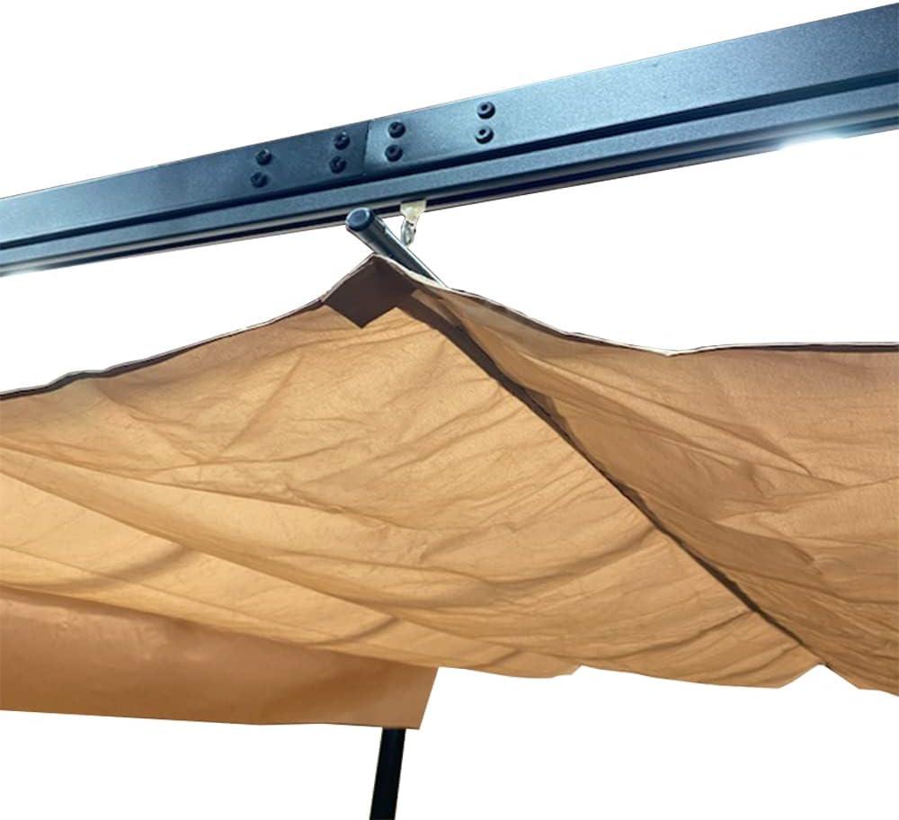 Garden Winds Replacement Canopy Top Cover Compatible with The Best Choice SKY5287 10 x 10 Pergola - Riplock 350 - Beige