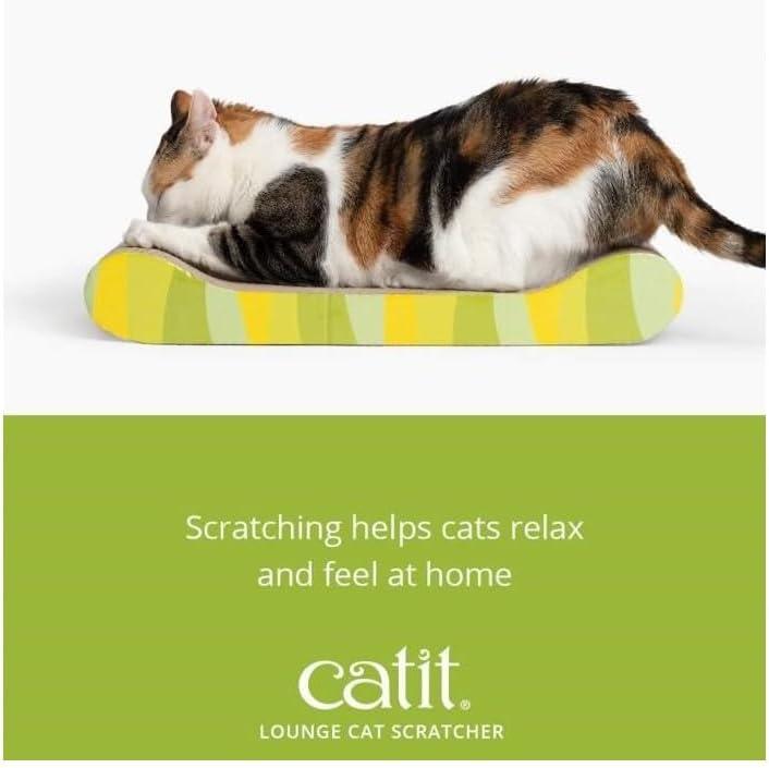 Catit Style Scratcher with Catnip Jungle-Stripe Lounge Cat Scratching Pad