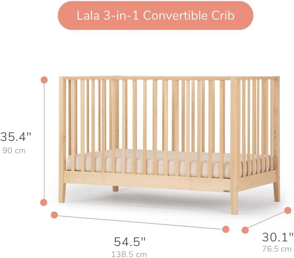 Lala Greenguard Gold Certified 3 -in-1 Convertible Crib