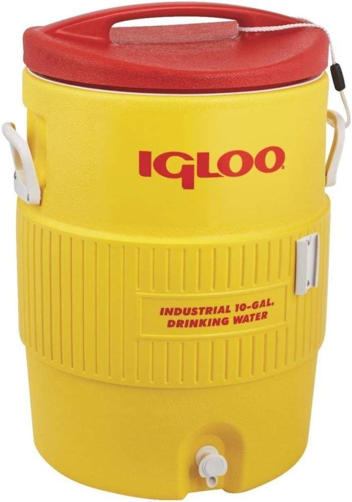 385-4101 400 Series Coolers, 10 gal, Red/Yellow