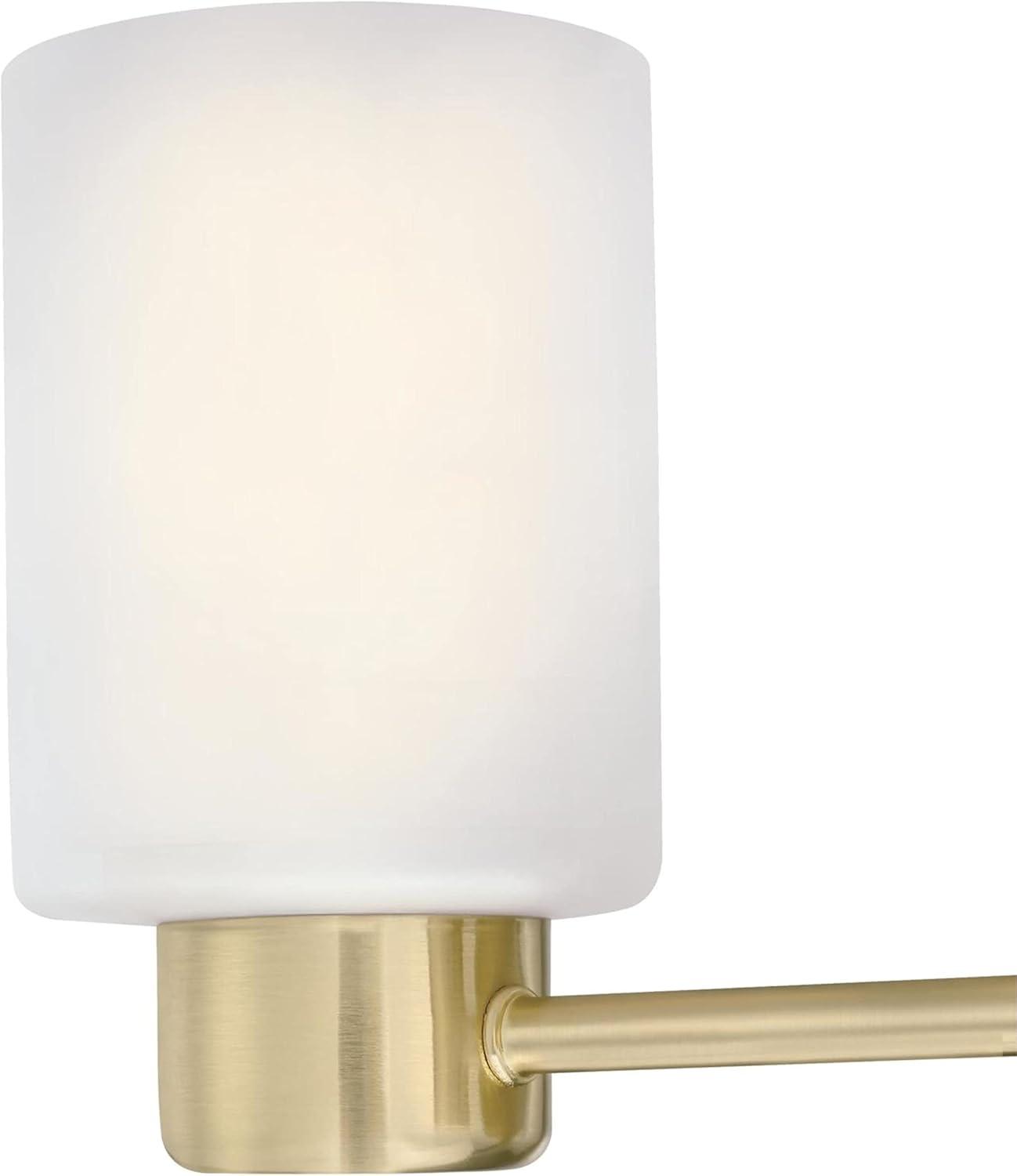 Westinghouse Lighting 6126700 Sylvestre Three Light Wall Fixture with Frosted Glass, Champagne Brass