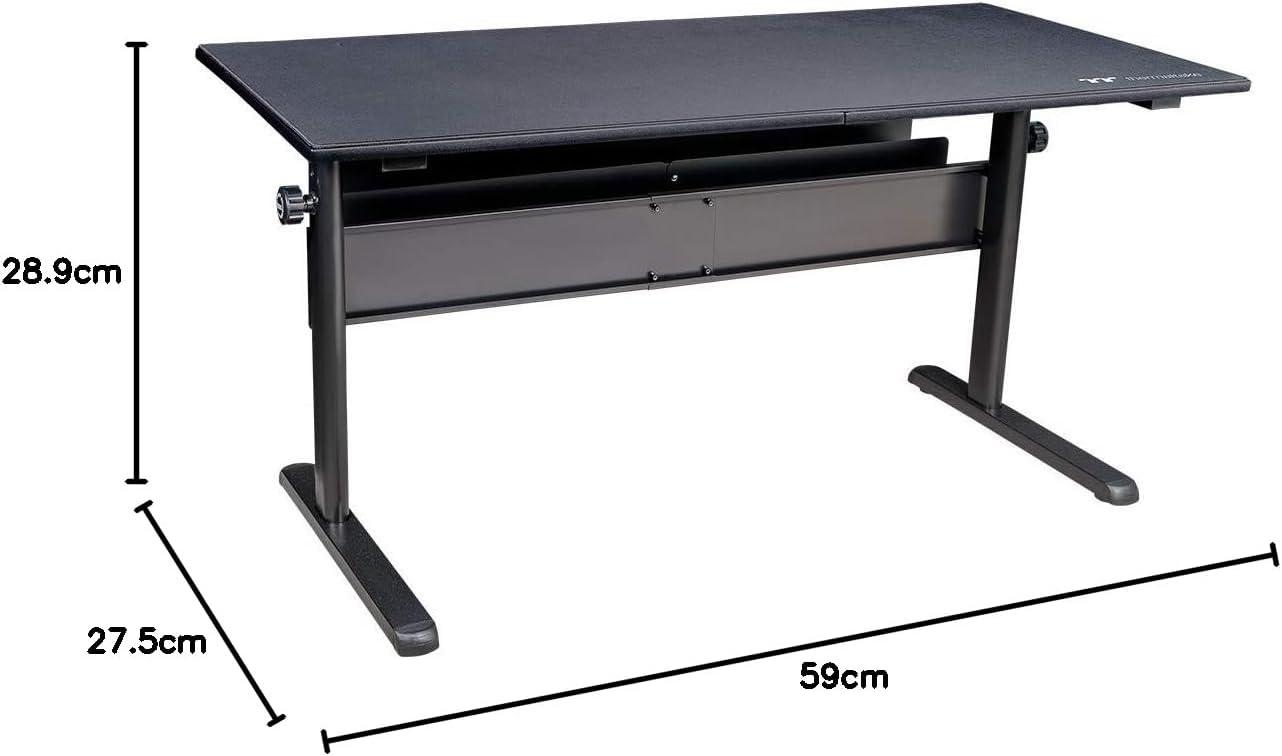 Black Adjustable Steel Gaming Standing Desk Converter