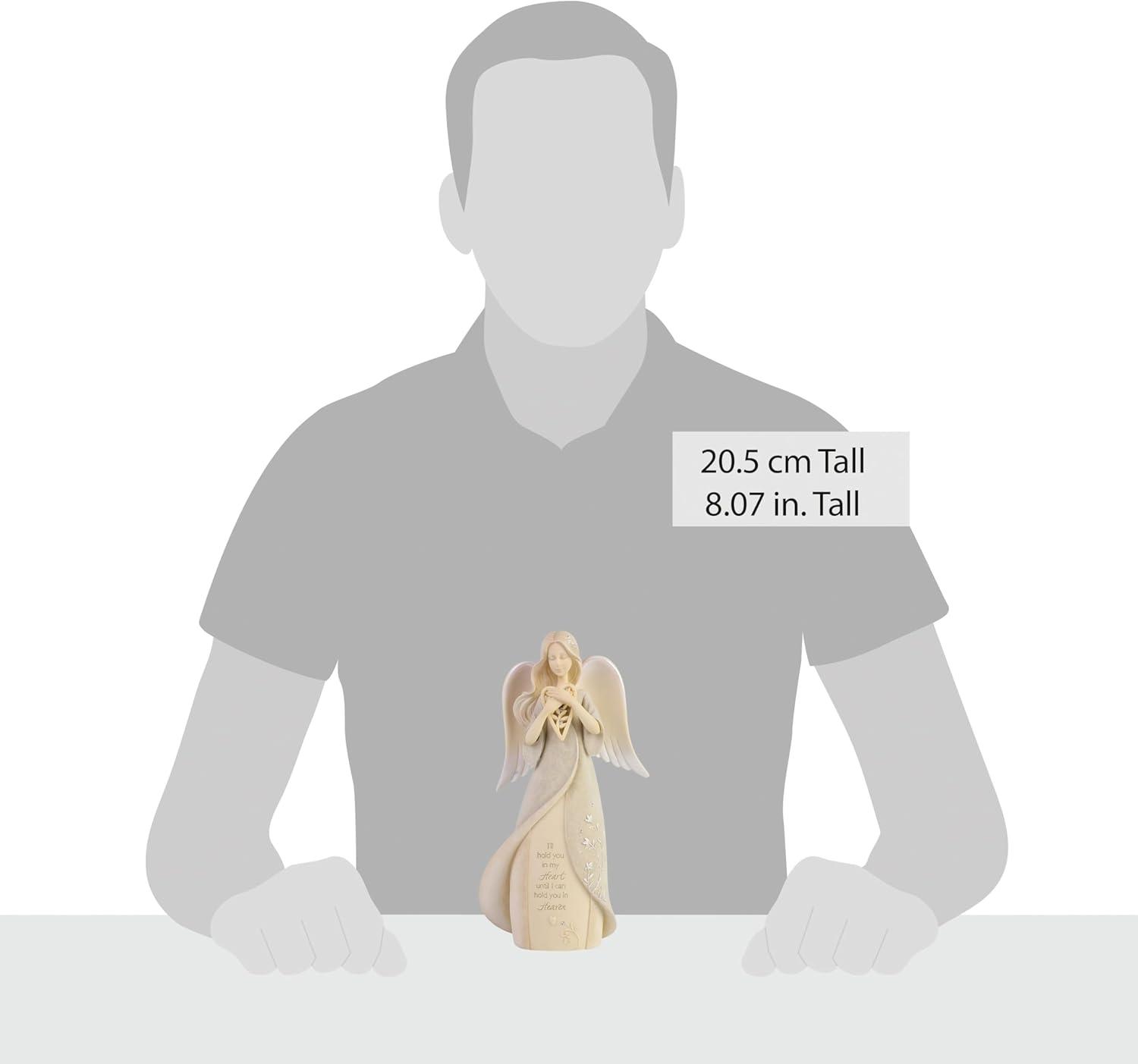 Enesco 6006505 Foundations Heart Hold You in Heaven Bereavement Angel Figurine