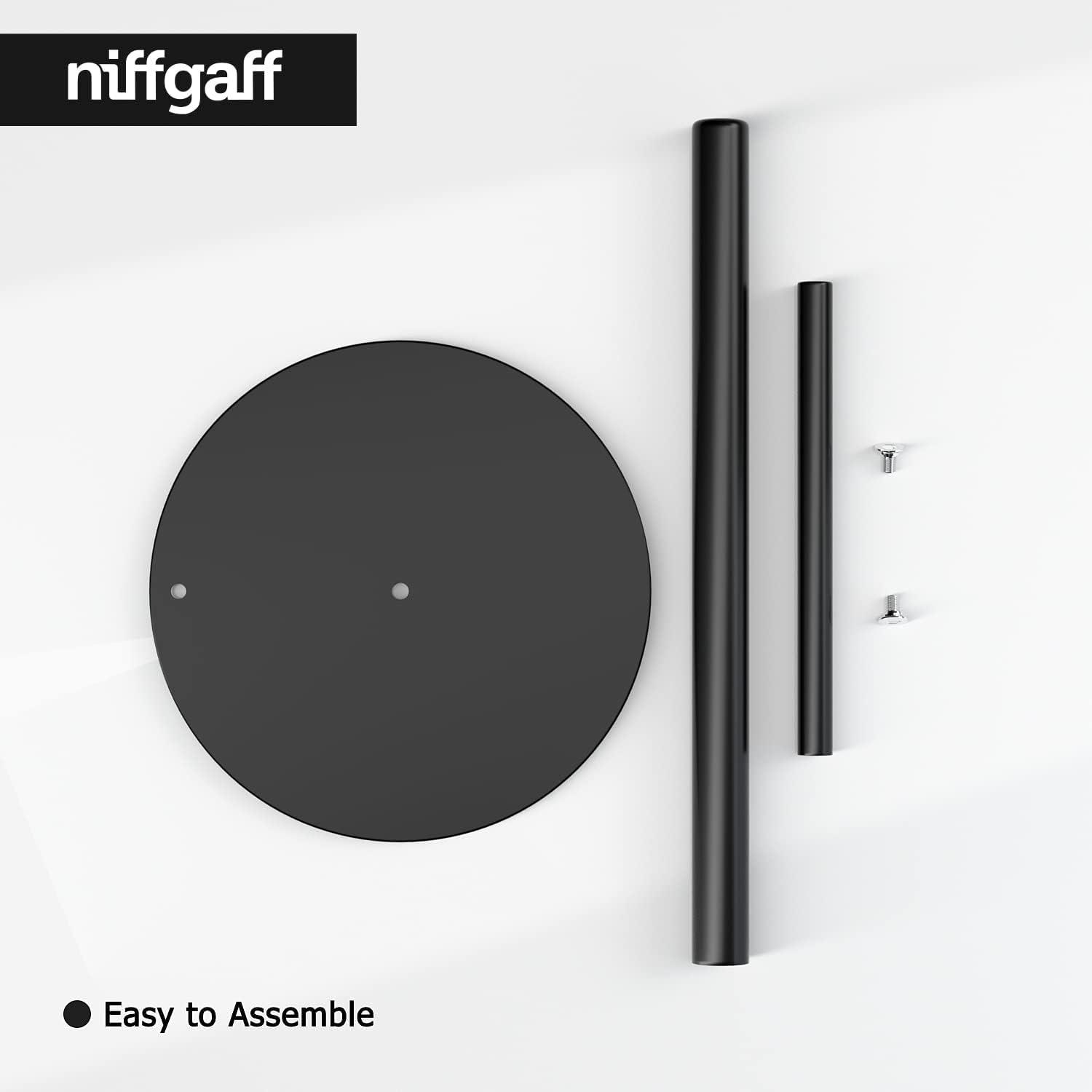 NIFFGAFF Paper Towel Holder Black Kitchen Roll Holder, One-Handed Operation Countertop Dispenser