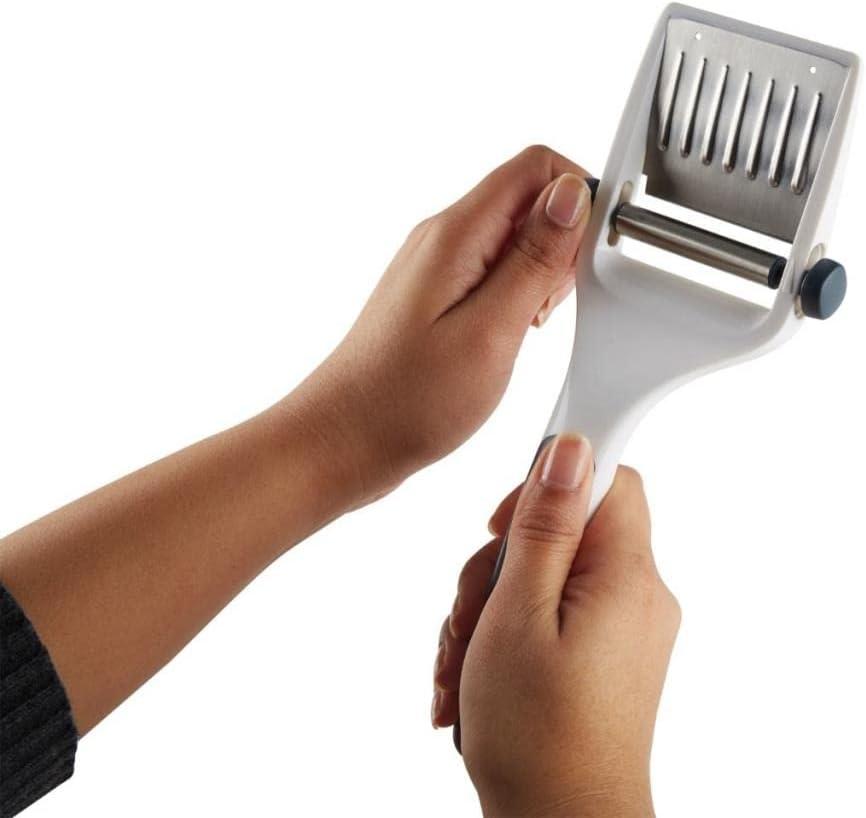 Zyliss Dial & Slice Adjustable Cheese Slicer, Stainless Steel White