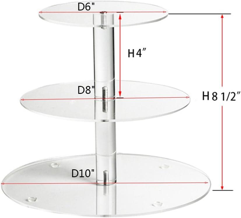 Clear Acrylic 3-Tier Round Dessert Display Stand