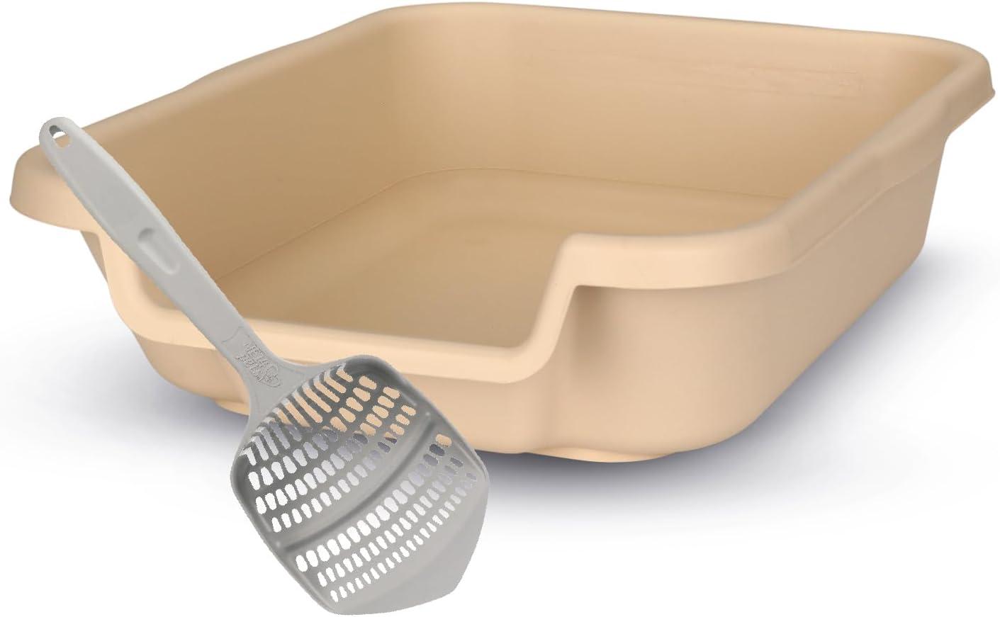 Kitty Go Here Senior Cat Litter Box Sand Color, Small Size