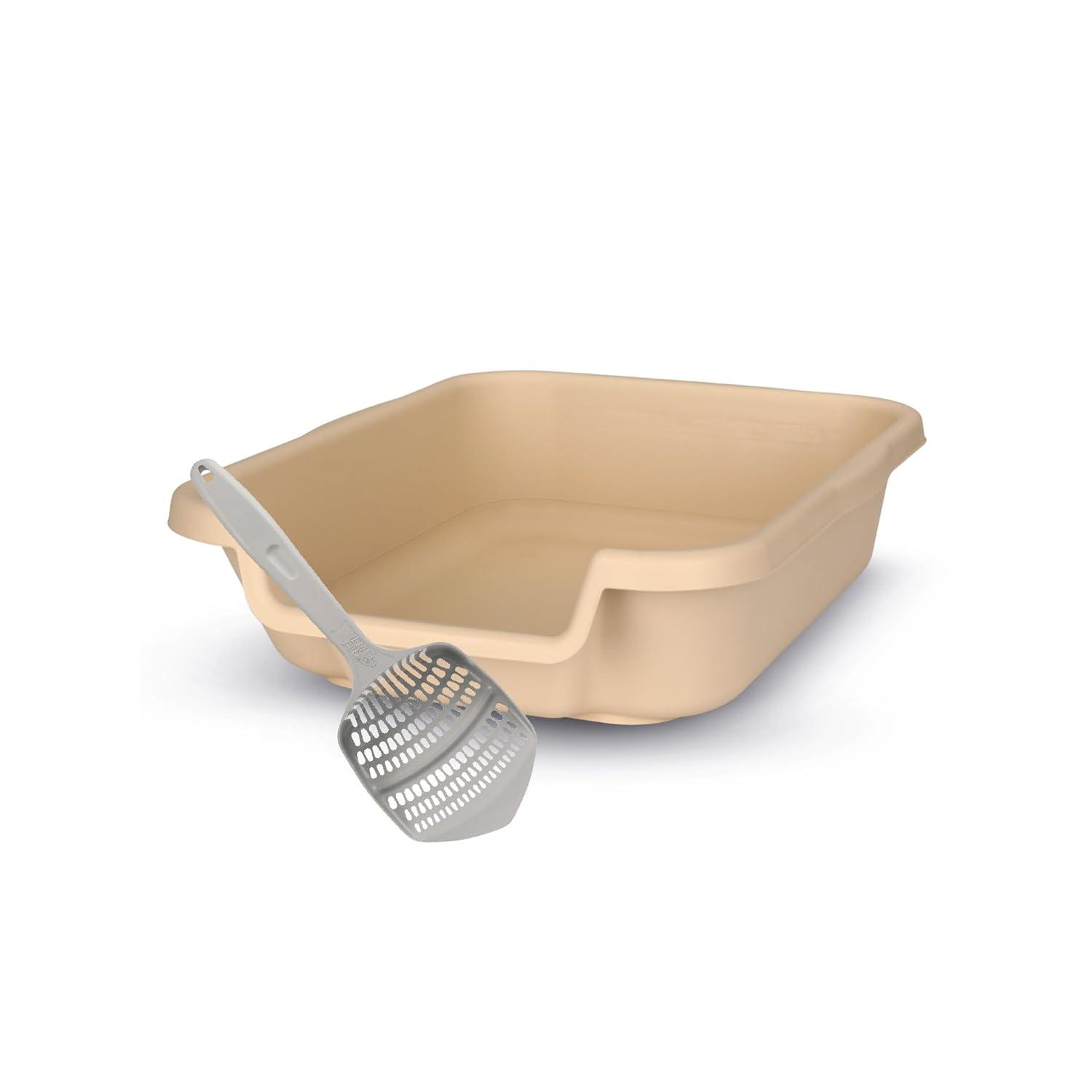 Kitty Go Here Senior Cat Litter Box Sand Color, Small Size